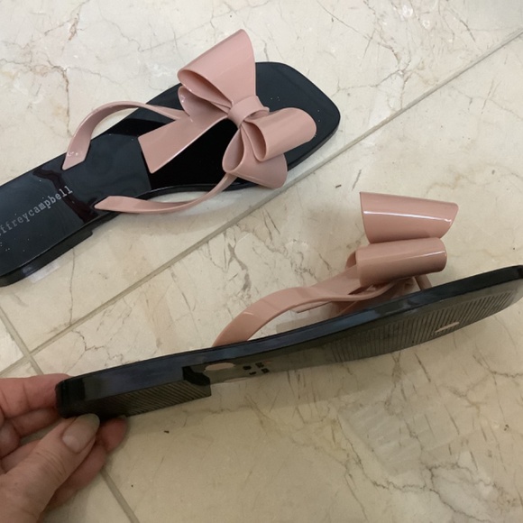 Women's Jeffrey Campbell Sugary Flip Flop Sandals Pink Bow SIze 9 - Picture 5 of 9